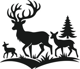 Deer vector silhouette
