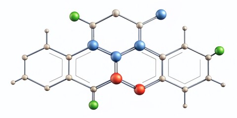 Common Acids: 2D Chemical Structures & Formulas - Stock Photo