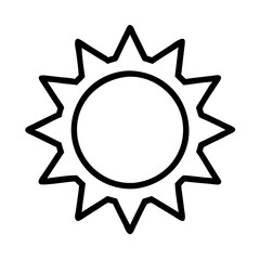 Sun vector icon sunshine illustration summer sunbeam sunlight light weather forecast design element