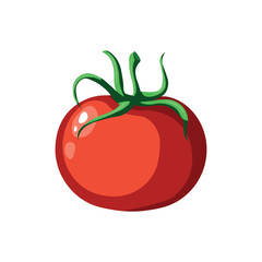 Simple tomato cartoon isolated