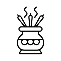 Incense sticks in pot aroma therapy relaxation zen spiritual meditation aromatherapy wellness spa ritual