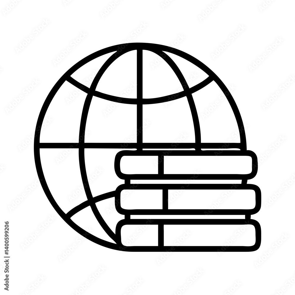 Poster global data server network connection worldwide database storage system technology icon vector