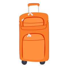 lightweight rolling luggage cartoon vector illustration