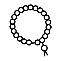 Discover elegant rosary beads necklace vector illustration for religious and spiritual use cases