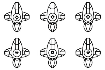 ultracarrier prime line art detailed design of advanced space ship