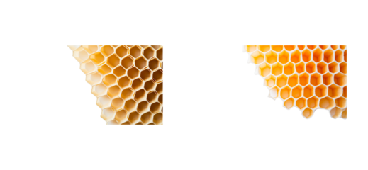 Beehive honeycomb structure showing hexagonal cells and patterns