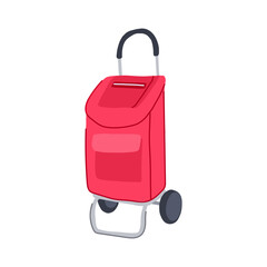 lightweight trolley bag cartoon vector illustration