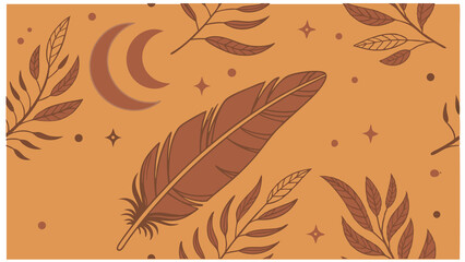 seamless pattern with feathers