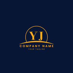 Minimalist Corporate Logo with Initials and Arc Design