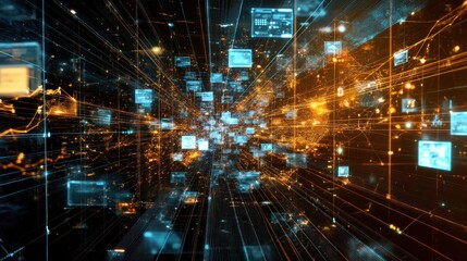 Digital Network: A Visualization of Global Data Flow