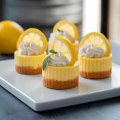 Mini Lemon Cheesecakes
