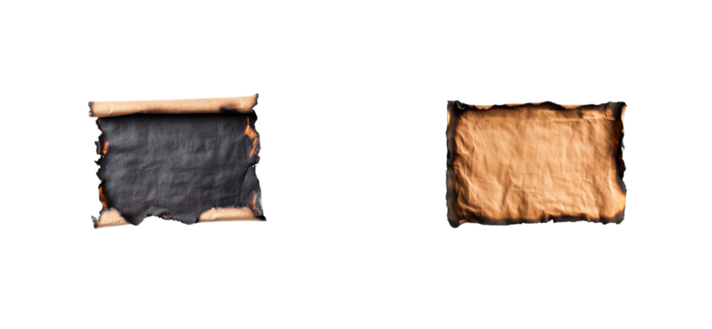 Old parchment paper in two different styles for creative use