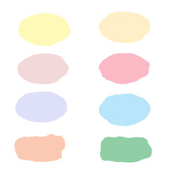 set of colorful watercolor splashes