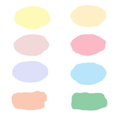 set colourful brush stroke collection
