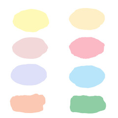 set of colorful watercolor splashes