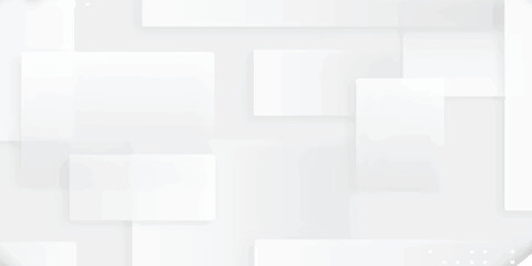 Modern Abstract Technology Background in White and Gray with Soft Geometric Patterns, Clean and Minimalistic Business Background Featuring Light Squares and Soft Shadows