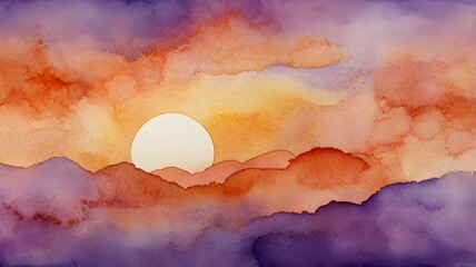 sunset in the mountains