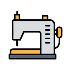 Sewing Machine with Thread Spool Icon Design