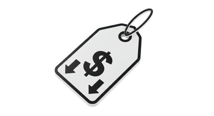 Isolated Dollar Price Tag