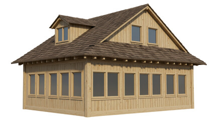 Isolated Wooden House