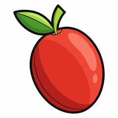 red apple vector illustration