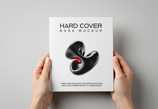 Square Hardcover Book Mockup