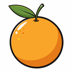 vector illustration of an orange