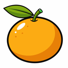 vector illustration of an orange