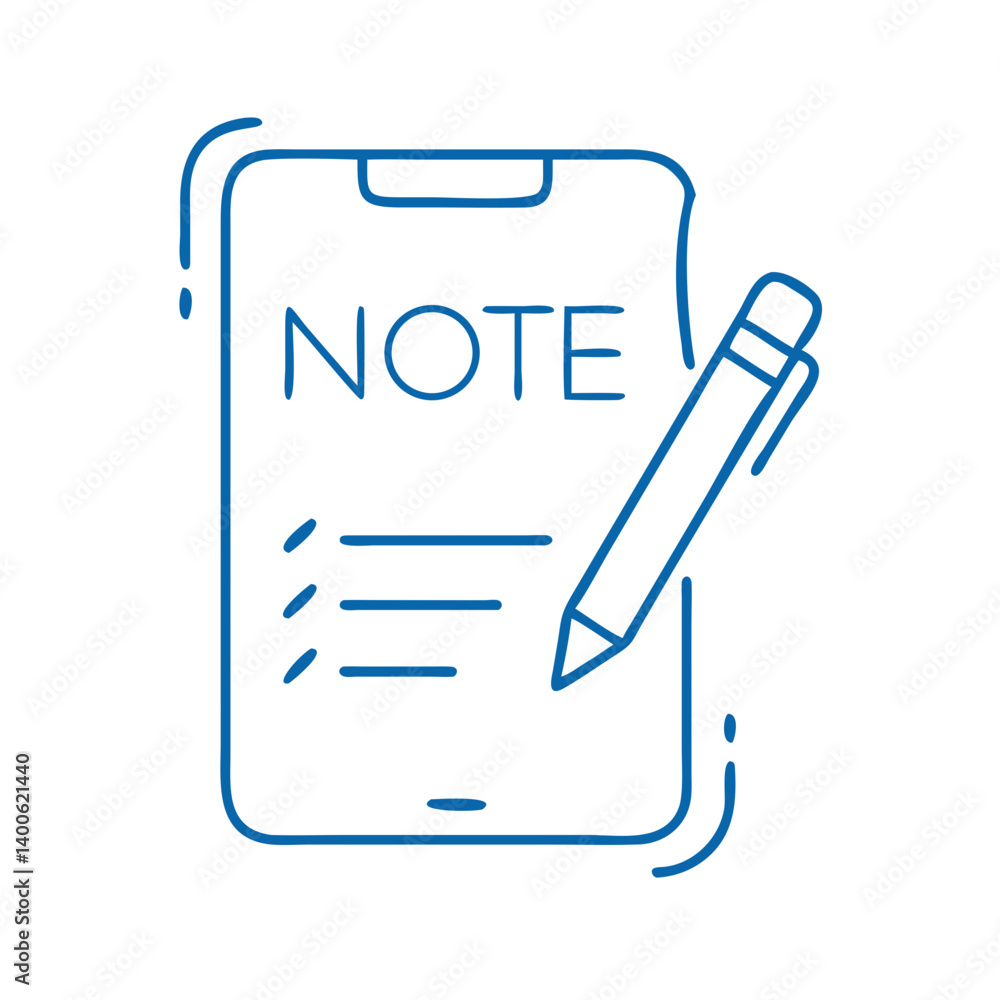 Poster digital notepad with pen for note-taking
