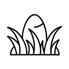 Easter egg hunt clip art in grass vector illustration for easter design and spring celebration