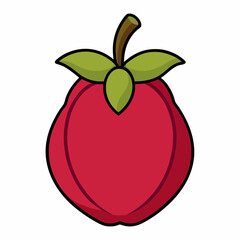 red apple vector illustration