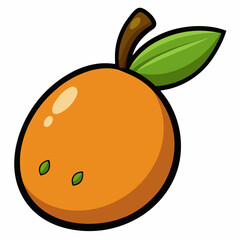 vector illustration of an orange