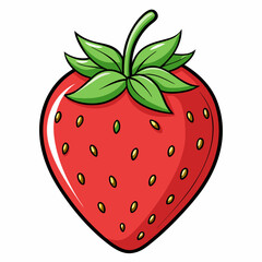 Obraz premium strawberry vector illustration