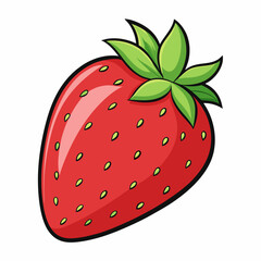 strawberry on white background