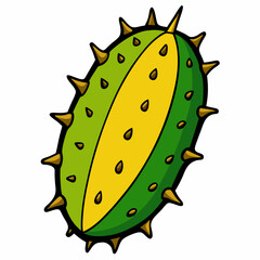 cactus fruit isolated on white