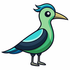 cartoon duck with a bird