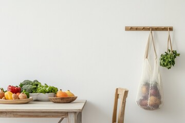 Simple kitchen, healthy produce
