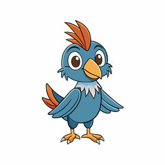 cartoon bird on white