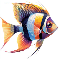 Fototapeta premium tropical fish isolated on white