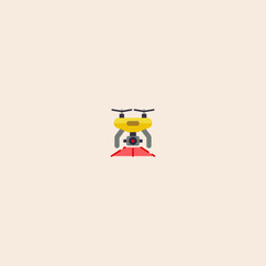 Drone icon flat vector design. 