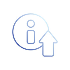 Aimed Info icon vector stock illustration