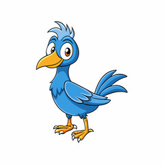 Naklejka premium blue bird cartoon