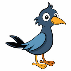 vector illustration of cartoon bird