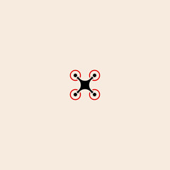 Drone icon flat vector design. 