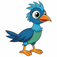 cartoon illustration of a bird