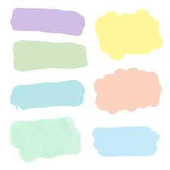 set colourful brush stroke collection
