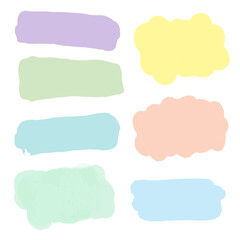 set colourful brush stroke collection
