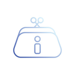 Information Wallet icon vector stock illustration