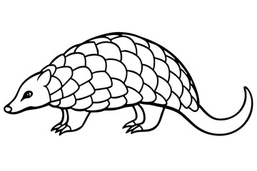 Modern Pangolin Illustration