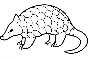 Modern Pangolin Illustration